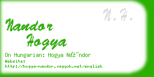 nandor hogya business card